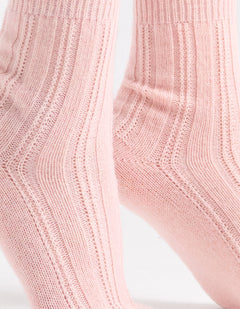 ANGELINA CABLE CREW SOCK - ROSETTE