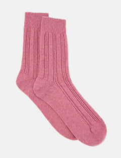 ANGELINA CABLE CREW SOCK - ROSEWOOD