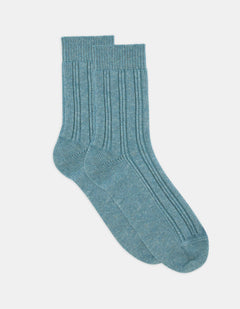 ANGELINA CABLE CREW SOCK - SEAGLASS