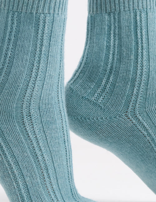 ANGELINA CABLE CREW SOCK - SEAGLASS