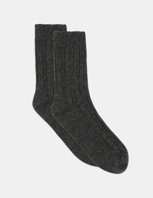 ANGELINA CABLE CREW SOCK - SHADOW