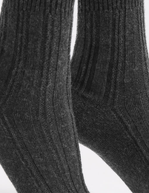 ANGELINA CABLE CREW SOCK - SHADOW