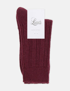 ANGELINA CABLE CREW SOCK - VELVET