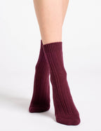 ANGELINA CABLE CREW SOCK - VELVET