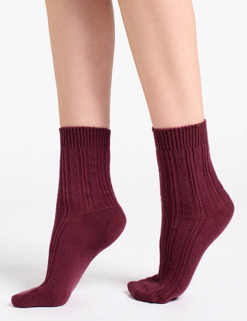 ANGELINA CABLE CREW SOCK - VELVET