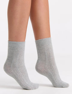 CAMELLA CREW SOCK - GREY MARLE