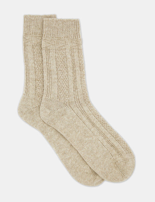 CAMELLA CREW SOCK - OATMEAL