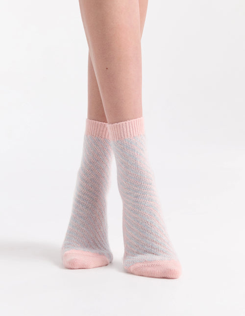 CLARA CHEVRON CREW - ROSETTE