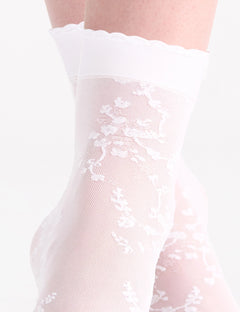 ELANORA FLORAL ANKLET - BIANCO