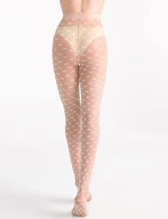 ELARA FLORAL LATTICE TIGHT - NATURAL/WHITE