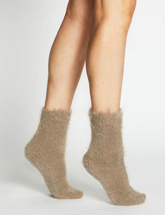 FURRY PLUSH SOCK - SANDSTONE