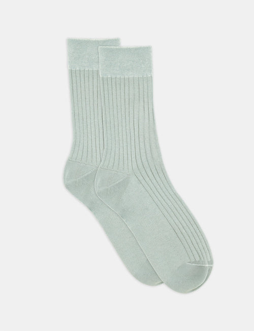 IDA CLASSIC RIB CREW SOCK - GELATO