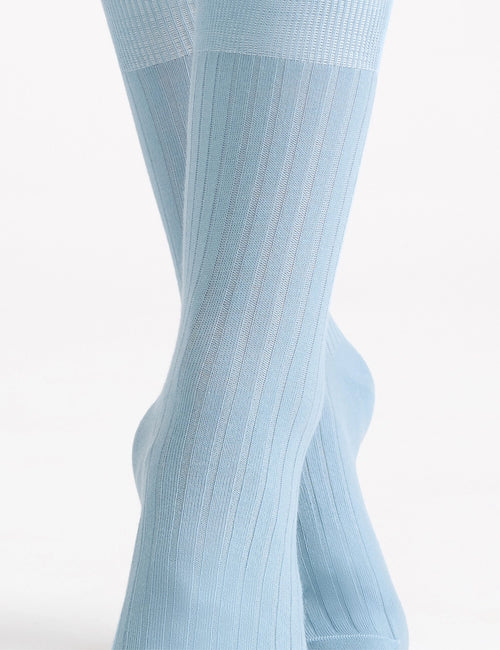 IDA CLASSIC RIB CREW SOCK - TIDE
