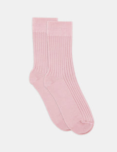 IDA CLASSIC RIB CREW SOCK - TULLE