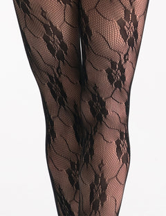 ISOTTA FLORAL NET TIGHT - NERO