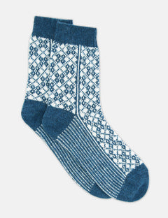 LEONA DIAMOND CREW SOCK - JEWEL