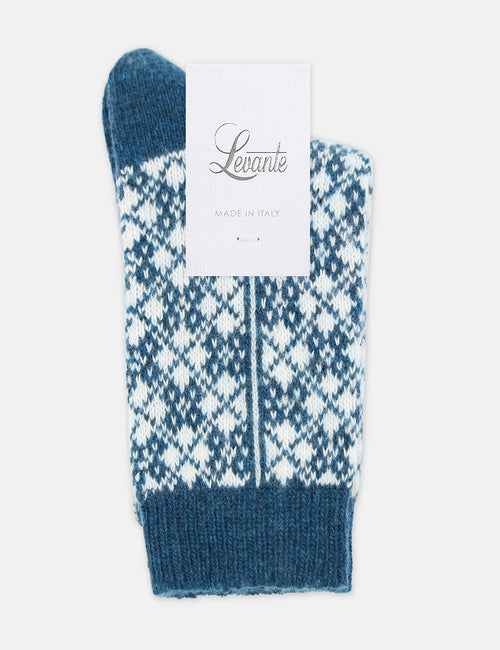 LEONA DIAMOND CREW SOCK - JEWEL