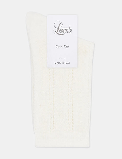 MILENA CREW SOCK - BIANCO