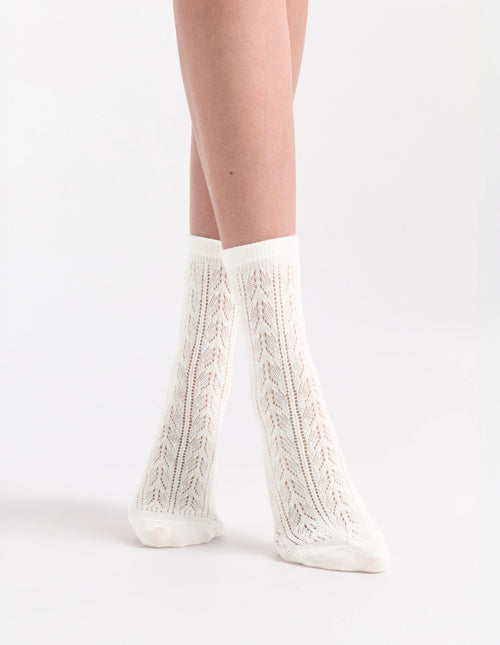 MIA POINTELLE SOCK - CREME