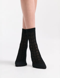 MIA POINTELLE SOCK - NERO