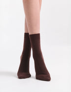 PINA CREW SOCK - MAHOGANY