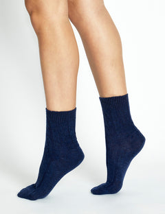 NINA CREW SOCK - NAVY