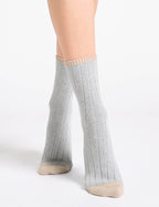 SERENA CHUNKY RIB CREW SOCK - CLOUD