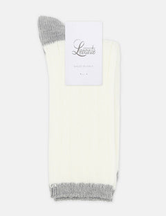 SERENA CHUNKY RIB CREW SOCK - MILK