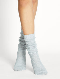 SLOUCHY SOCK - GREY MARLE