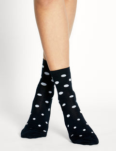 GIGI CREW SOCK - INK/WHITE