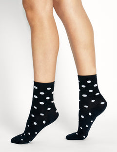 GIGI CREW SOCK - INK/WHITE