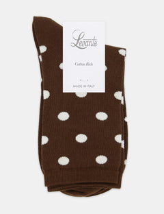 GIGI SPOT CREW SOCK - ESPRESSO