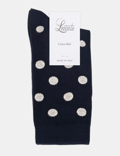 GIGI SPOT CREW SOCK - NAVY