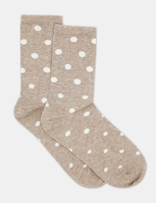 GIGI SPOT CREW SOCK - OATMEAL