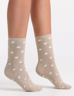 GIGI SPOT CREW SOCK - OATMEAL