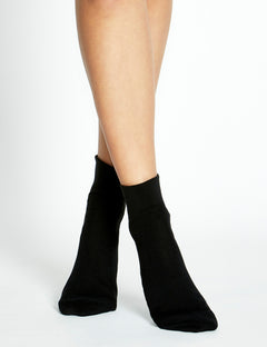 MICROFIBRE COMFORT TOP SOCK - BLACK