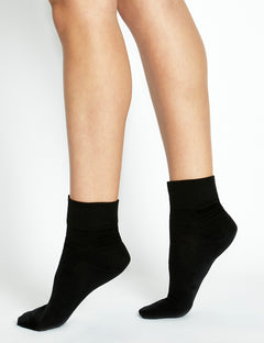 MICROFIBRE COMFORT TOP SOCK - BLACK