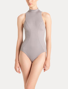 RACER NECK BODYSUIT - OYSTER