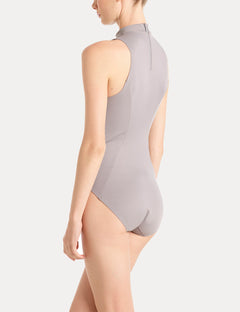 RACER NECK BODYSUIT - OYSTER